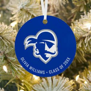 Seton Hall University Pirates Graduation Metal Ornament