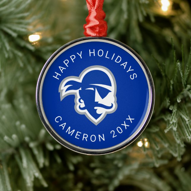 Seton Hall University Pirates | Holiday Metal Ornament (Tree)