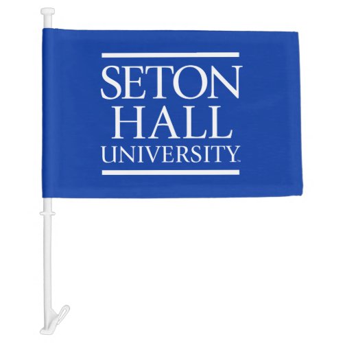 Seton Hall University Words Car Flag