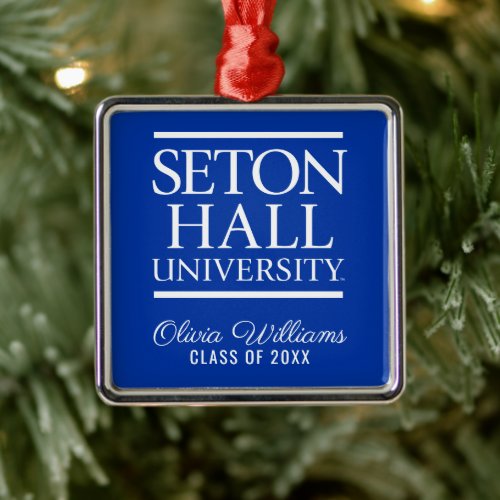 Seton Hall University Words  Gradaution Metal Ornament