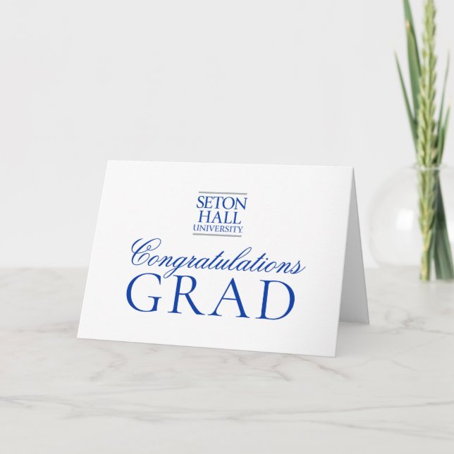 Seton Hall University Words | Graduation Card (Front)