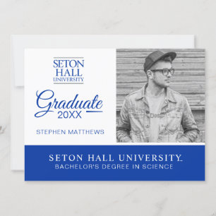Seton Hall University Words   Graduation Invitation