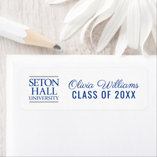 Seton Hall University Words  Graduation Label