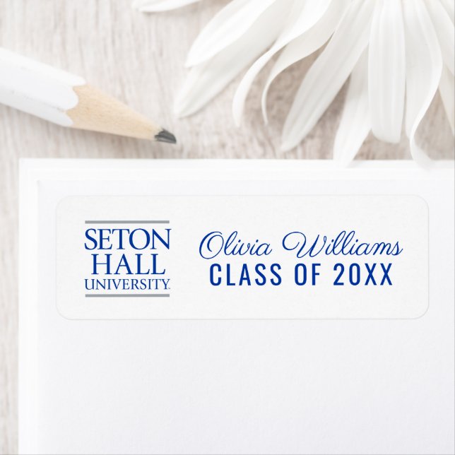 Seton Hall University Words | Graduation Label (Insitu)