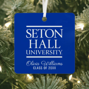 Seton Hall University Words Graduation Metal Ornament