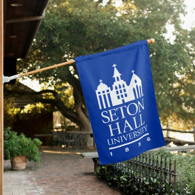 Seton Hall University Words House Flag (In SItu)