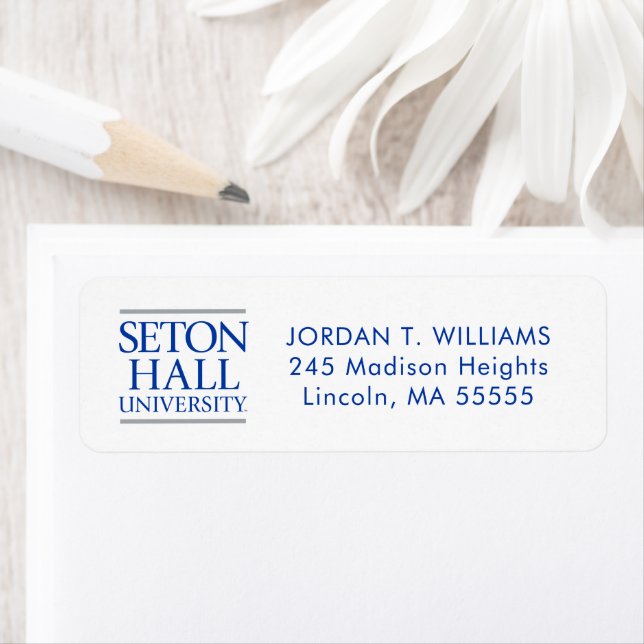Seton Hall University Words Label (Insitu)