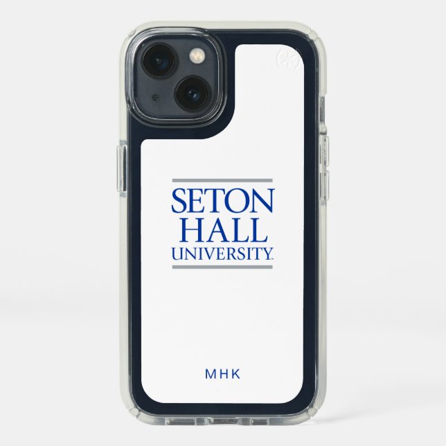 Seton Hall University Words | Monogram Speck iPhone 13 Case (Front)