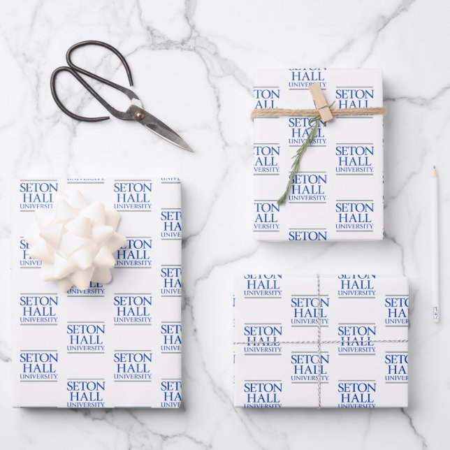 Seton Hall University Words Wrapping Paper Sheets (Front)