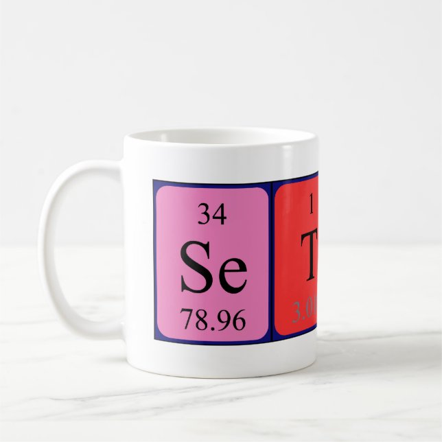 Seton periodic table name mug (Left)