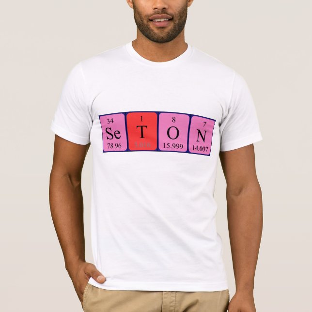 Seton periodic table name shirt (Front)
