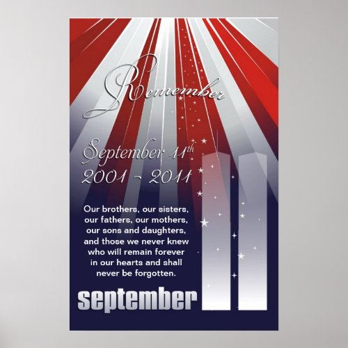 Setpember 11th _ Large Remembrance Poster