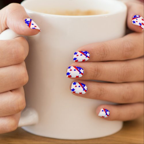 Sets _ Gifts _ Red White  Blue Patriotic Minx Nail Art