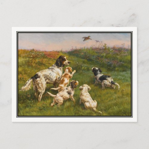 Setter and Pups by Edmund Henry Osthaus Postcard
