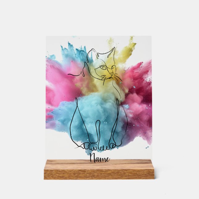 setter cat acrylic sign (Front)