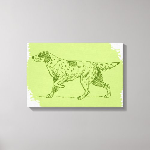 Setter dog canvas print