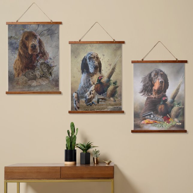 Setters Art Hanging Tapestry (Asymmetrical)