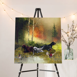 Setters family , art foam board
