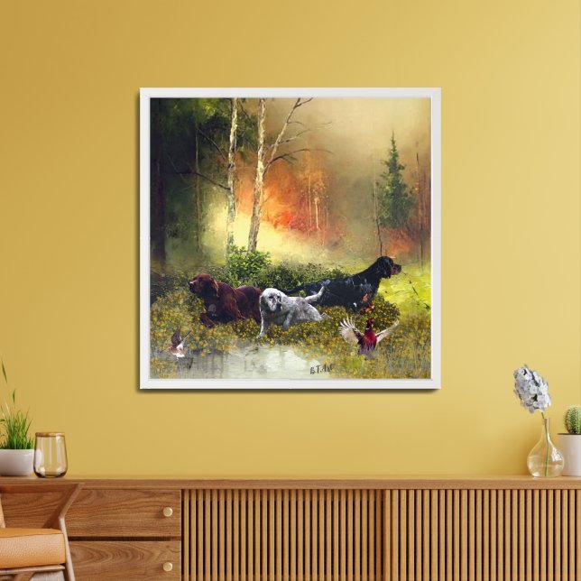 Setters Family    Framed Art (Living Room)