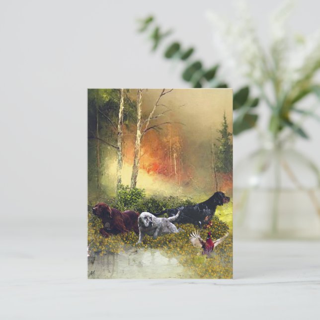 Setters Family    Postcard (Standing Front)