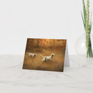 Setters in a Field by Percival Leonard Rosseau Letterpress Thank You Card