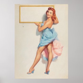 Setting A Perfect Picture Pinup Poster by VintagePinupStore at Zazzle
