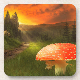 Setting Autumn Sun. Beverage Coaster