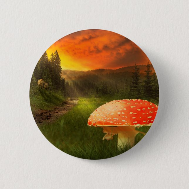 Setting Autumn Sun. Button (Front)