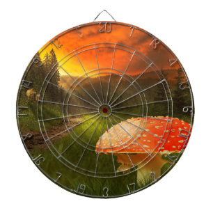 Setting Autumn Sun. Dart Board