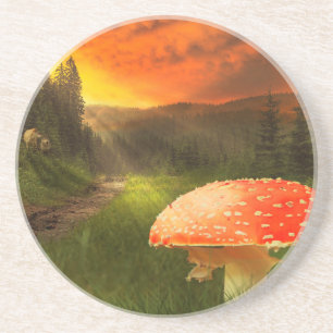 Setting Autumn Sun. Drink Coaster
