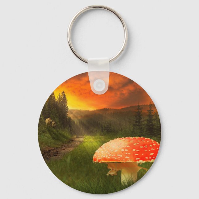 Setting Autumn Sun. Keychain (Front)