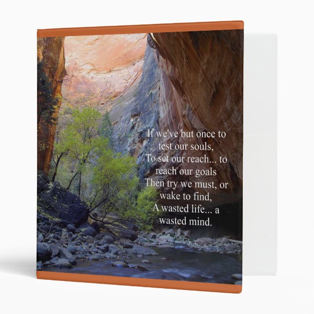 Setting Goals Inspirational 3 Ring Binder (Front/Inside)