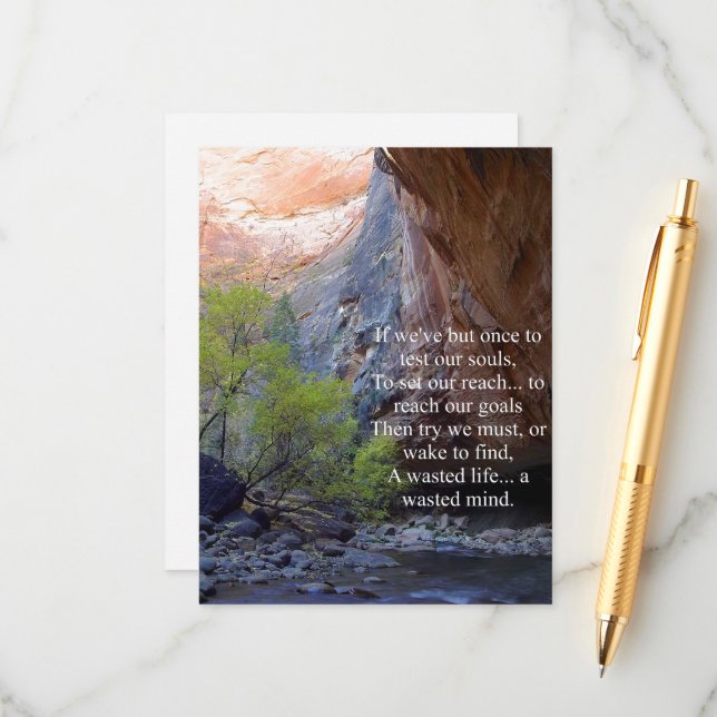 Setting Goals Inspirational Enclosure Card (Front/Back In Situ)