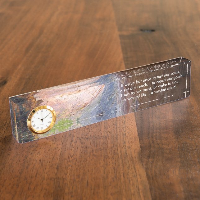 Setting Goals Inspirational Name Plate (Side)