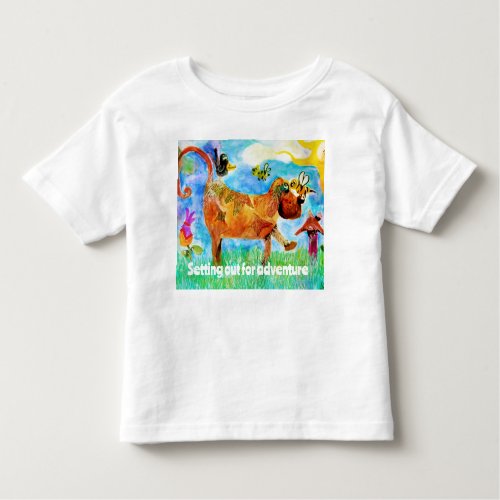 Setting out for adventure toddler t_shirt