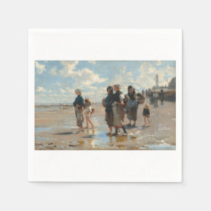 Setting Out to Fish by John Singer Sargent Napkins