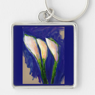 Setting Sail Calla Lily Flowers Art Keychain