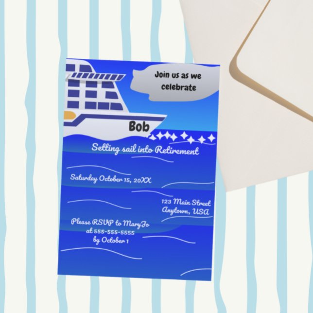 Setting Sail into Retirement Invitation (Creator Uploaded)