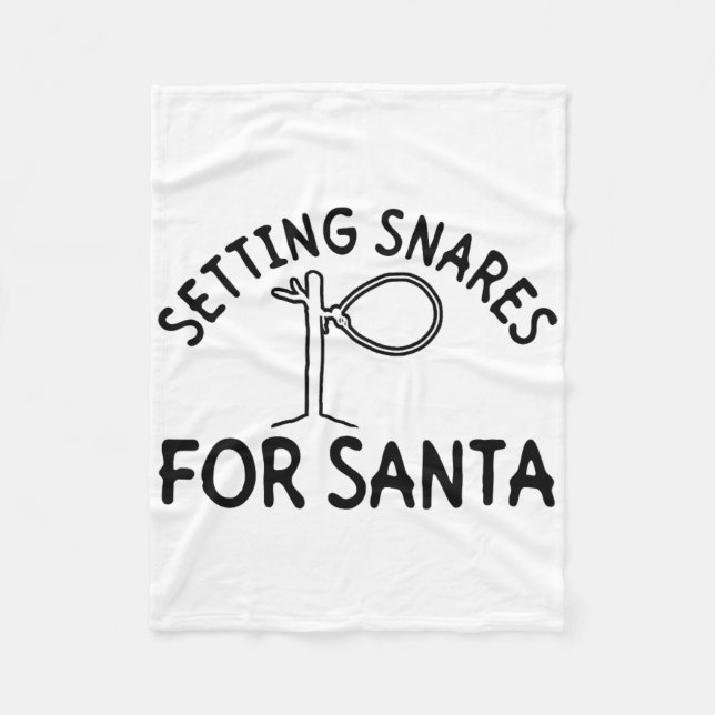 Setting Snares For Santa - Wire Snare Christmas 1  Fleece Blanket (Front)