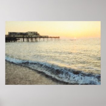 Setting Sun  Aberystwyth Canvas Poster by Welshpixels at Zazzle