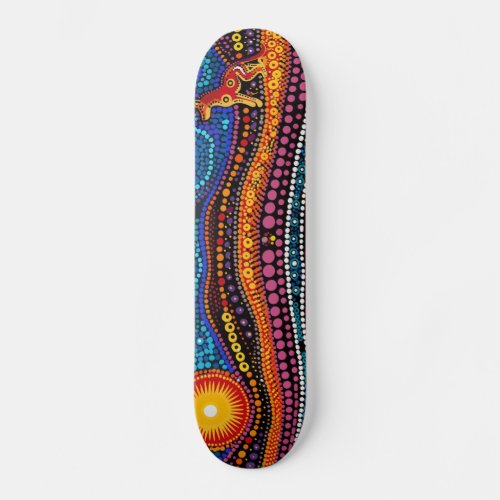 Setting Sun _ Aboriginal Style _ Skateboard Deck