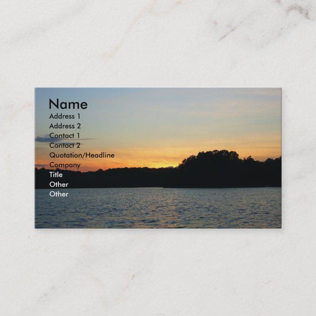 Setting Sun Business Card (Front)