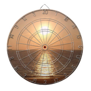 Setting Sun Dartboard With Darts