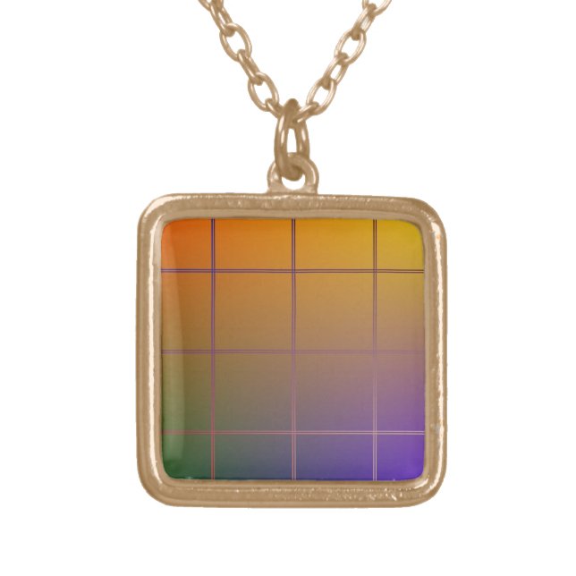 Setting Sun Gold Plated Necklace (Front)