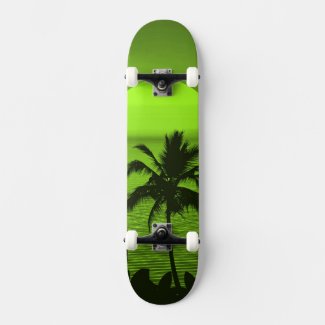 Setting Sun Green Tropics Palm Beach