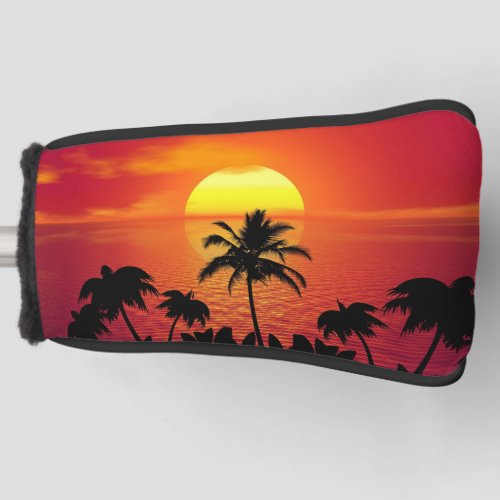 Setting Sun Red Tropics Palm Beach Golf Head Cover