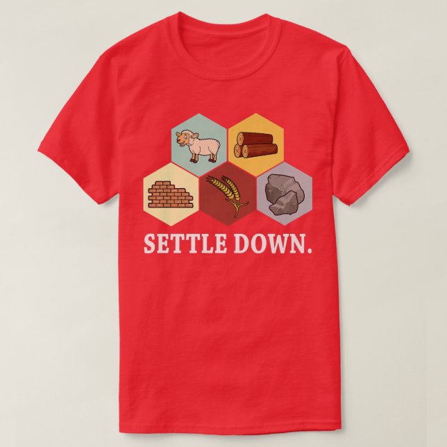 Settle Down Board Game Night 736 T-Shirt (Design Front)