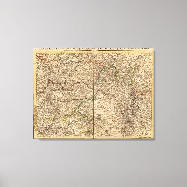Settlements and forests in France Canvas Print (Front)