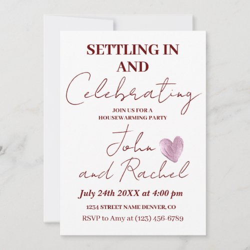 Settling In and Celebrating Housewarming Party  Invitation