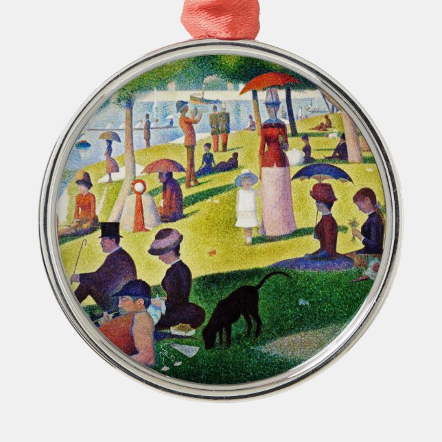 Seurat - A Sunday on La Grande Jatte Metal Ornament (Front)